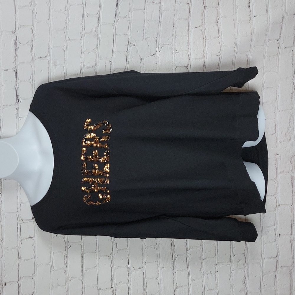 Torrid - Black Cheers Sequin Sleep Shirt 💘